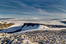 Am Helgelandsbukken. Blick zum Svartisen
