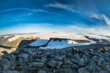 Am Helgelandsbukken. Blick zum Svartisen