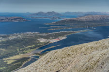 Sju søstre. Am Grytfoten. Blick nach Norden