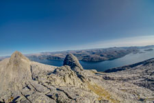 Sju søstre. Am Berg Grytfoten. Blick nach Südosten