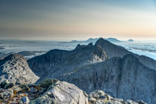Sju søstre. Am Berg Skjerdingen. Blick nach Südwesten