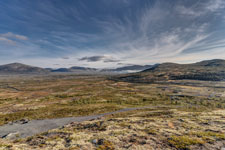 Tverrfjellet. Aussichtspunkt Snøhetta. Blick nach Norden