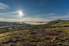 Tverrfjellet. Aussichtspunkt Snøhetta. Blick nach Südosten