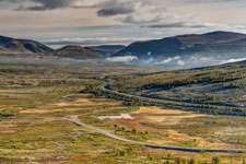 Tverrfjellet. Aussichtspunkt Snøhetta. Blick nach Norden