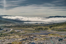 Tverrfjellet. Aussichtspunkt Snøhetta. Blick nach Südosten
