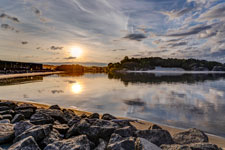 Mündung Flusses Lågen