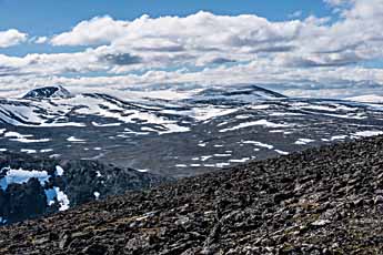 Dovrefjell. Ausblick vom Berg Vesl-Nystugguhøa