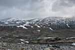 Dovrefjell. Verschneite berge