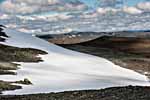 Dovrefjell. Ein Schneefeld
