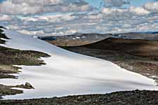 Dovrefjell. Ein Schneefeld