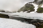 zum Berg Møysalen. Ein See