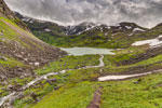 zum Berg Møysalen. Blick zum Andre Møysalvatnet