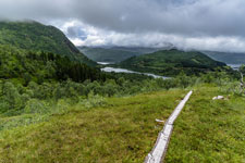 Zum Berg Møysalen. Blick ins Tal