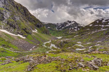 Aufstieg zum Berg Møysalen. Blick nach Südosten