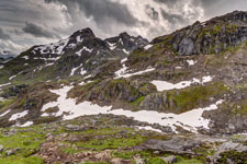 Aufstieg zum Berg Møysalen. Blick zum Memurskaret