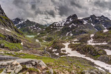 Aufstieg zum Berg Møysalen. Blick nach Südosten