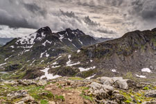 Aufstieg zum Berg Møysalen. Blick nach Süden