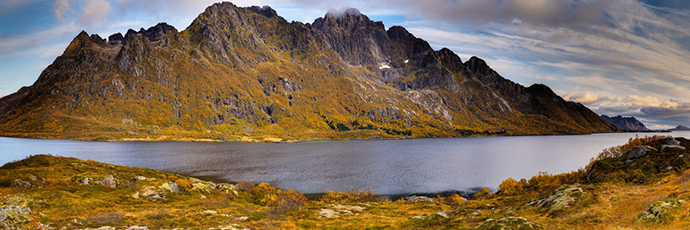 Sundsneset. Austnesfjord. Insel Austvågøya