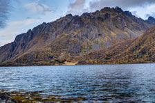 Sløverfjord. Insel Austvågøya