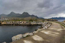 Lofoten. Svolvær. Trockengestelle