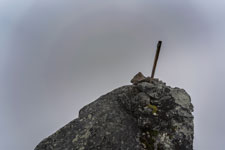 Moskenesøya. Zum Berg Hermannsdalstinden. Höhe 1023,8