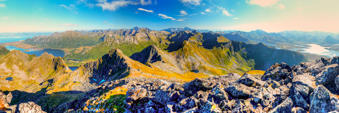 Lofoten. Insel Austvågøya. Berg Mathmora