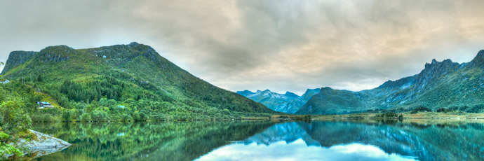 Lofoten. Insel Austvågøya. Svolvær. See Litl-Kongsvatnet