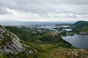 Lofoten. Insel Austvågøya. Svolvær Berge. Zum Berg Tuva