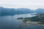 Insel Hinnøya. Berg Stortinden. Raftsund