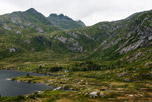 Lofoten. Insel Austvågøya. Svolvær Berge. Zum Berg Tuva