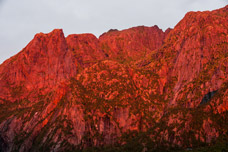 Berge im Abendlicht