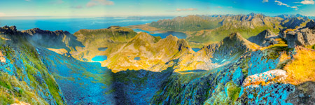 Lofoten. Insel Austvågøya. Berg Mathmora