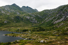 Lofoten. Insel Austvågøya. Svolvær Berge. Zum Berg Tuva