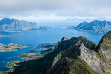 Lofoten. Insel Austvågøya. Svolvær Berge. Berg Blatinden