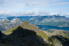 Lofoten. Insel Austvågøya. Svolvær Berge. Berg Blatinden