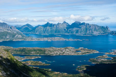 Lofoten. Insel Austvågøya. Svolvær Berge. Berg Blatinden