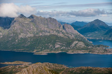 Lofoten. Insel Austvågøya. Svolvær Berge. Berg Blatinden