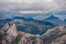 Lofoten. Insel Austvågøya. Svolvær Berge. Berg Blatinden