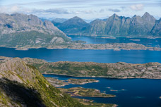 Lofoten. Insel Austvågøya. Svolvær Berge. Berg Blatinden