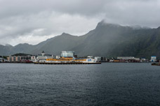 Lofoten. Insel Austvågøya. Stadt Svolvær. Hafen