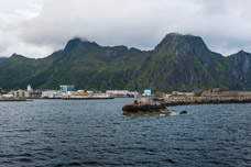 Lofoten. Insel Austvågøya. Stadt Svolvær. Hafen