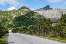 Lofoten. Insel Austvågøya. Wanderung zum Berg Glomtinden