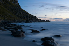 Lofoten. Vestvågøy. Strand Utakleiv