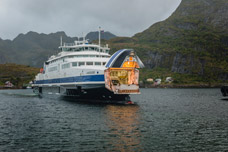 Lofoten. Moskenesøy. Moskenes. Fähre