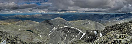 Rondane. Ausblick vom Berg Høgronden.