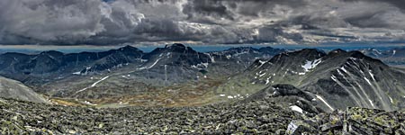 Rondane. Ausblick vom Berg Høgronden.
