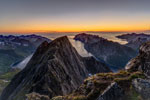 am Berg Breitinden. Kurz vor Mitternacht