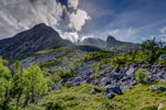 zum Berg Sukkertoppen. Blick zum Berg