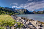 Blick zum Berg Kvænan