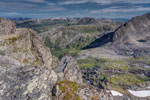 Blick auf nördlichen Abhänge Gebirge Kvænan